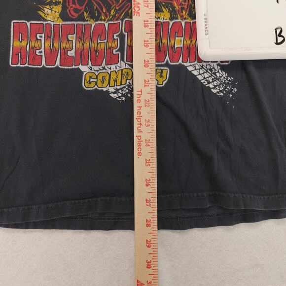 Lost Souls Revenge Trucking Company Crew Neck Graphic T Shirt Mens Size L Black - Picture 8 of 9